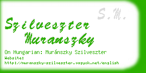 szilveszter muranszky business card